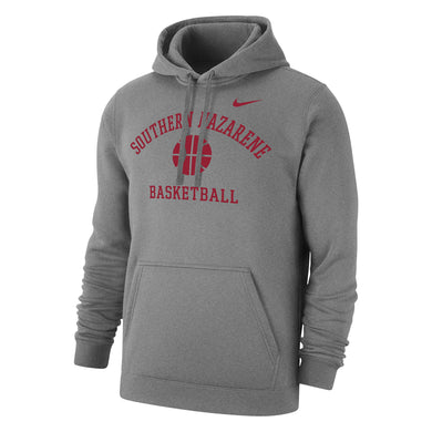 NIKE Club Fleece Pullover Basketball Hoodie, Dark Heather (F24)