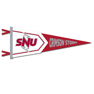 12 X 32 Two-Piece Flock Plus Pennant | Crimson