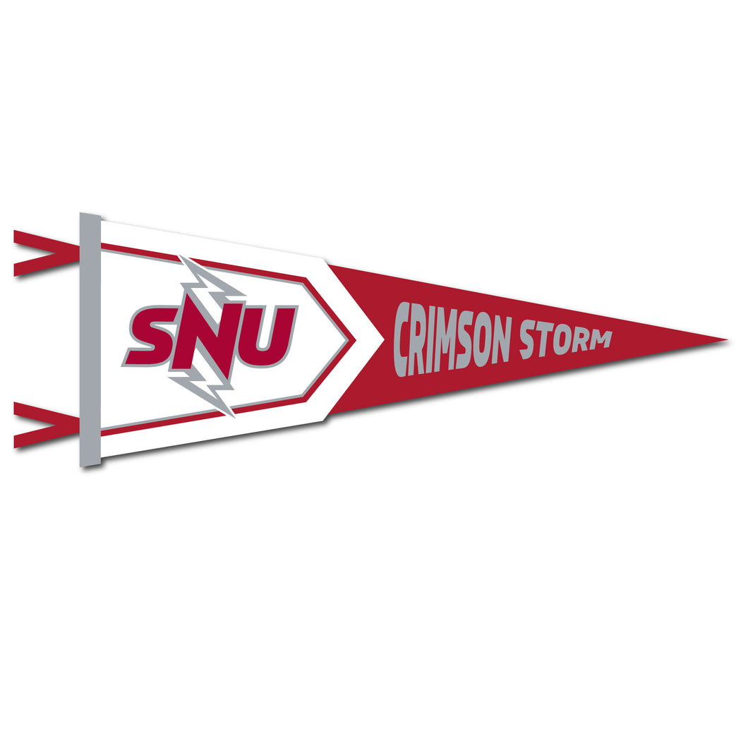 12 X 32 Two-Piece Flock Plus Pennant | Crimson