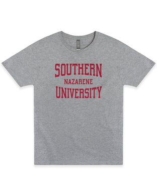Stacked University Tee | Athletic Heather
