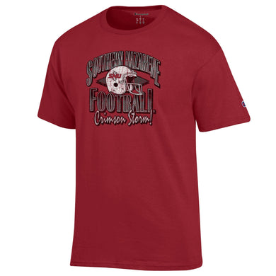 Retro Football Tee | Crimson