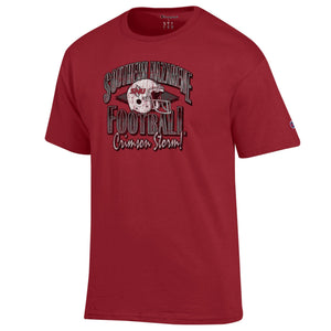 Retro Football Tee | Crimson