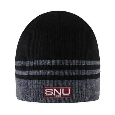 Crew Varsity Striped Beanie, Charcoal/Black