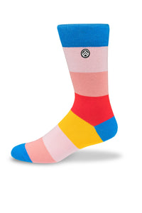 Sky Footwear Socks, Colorful Block Stripes