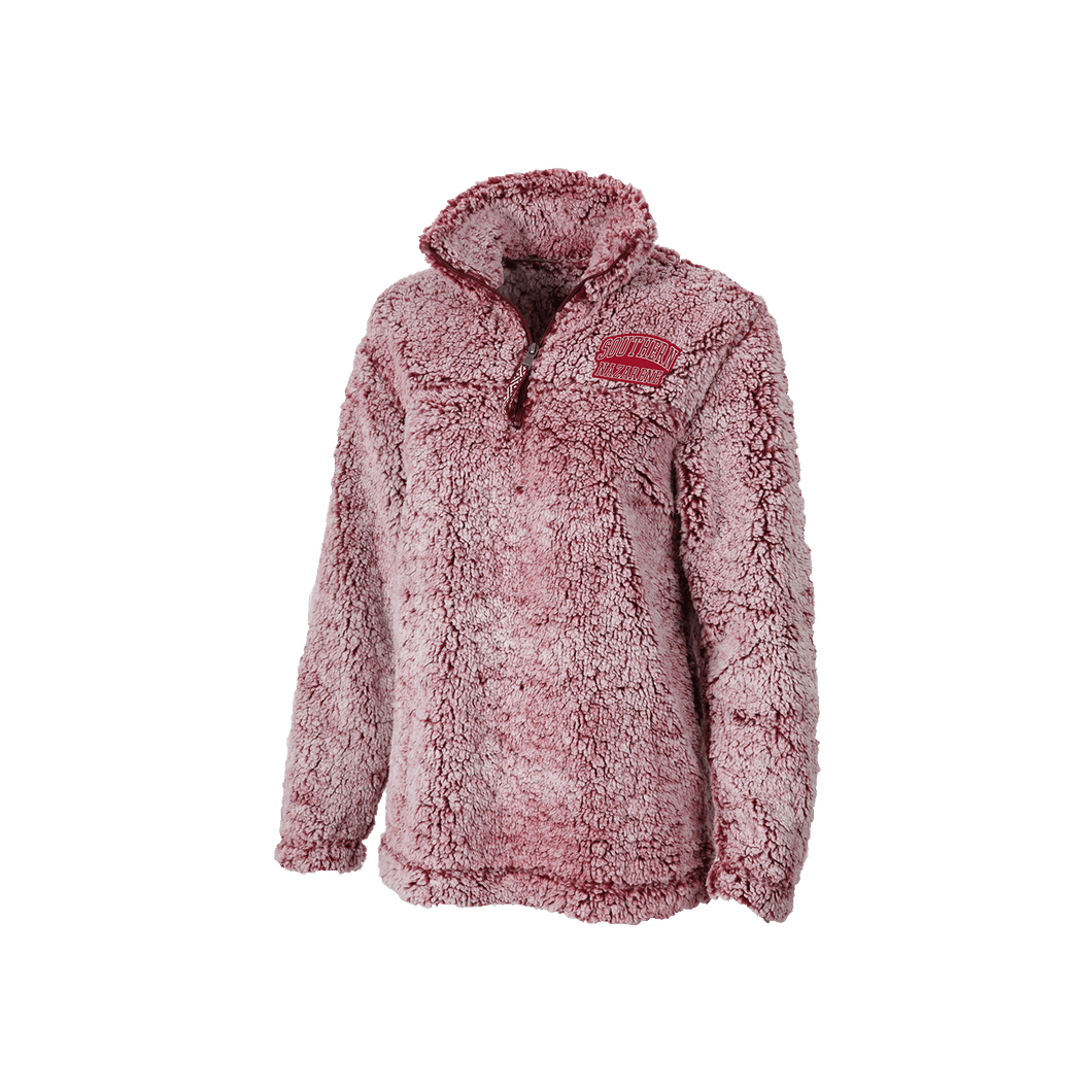 Women's Sherpa 1/4 Zip Pullover, Frosty Garnet (F22)